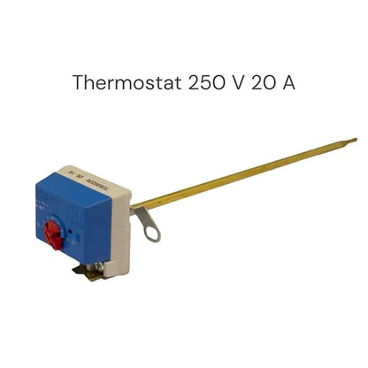 Solar Water Heating Element Kit, 230V, R316L M8, 140mm | Thermostat - Magnesium Anode - Gasket - Replacement for Water Heater